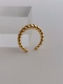 thumb Copper Geometric Minimalist Band Fashion Ring 2