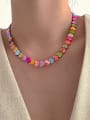 thumb Stainless steel Shell Multi Color Heart Trend Necklace 1