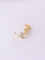 thumb Brass Cubic Zirconia Heart Cute Single Earring(Single_Only One) 2