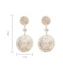 thumb Copper Round Minimalist Drop Trend Korean Fashion Earring 2
