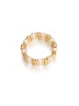 thumb Brass Bead Geometric Vintage Stackable Ring 0