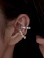 thumb Brass Imitation Pearl Geometric Minimalist Single Earring(Single -Only One) 1