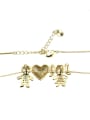 thumb Brass Cubic Zirconia Heart Cute   Pendant Necklace 2