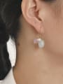 thumb Brass Freshwater Pearl Geometric Cute Hook Earring 1