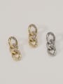 thumb Brass Cubic Zirconia Hollow Geometric Vintage Drop Trend Korean Fashion Earring 3