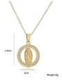 thumb Brass Cubic Zirconia Geometric Vintage Virgin mary Pendant Necklace 1