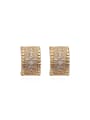 thumb Copper Cubic Zirconia Geometric Dainty Stud Trend Korean Fashion Earring 3
