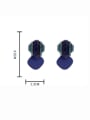 thumb Brass Enamel Geometric Minimalist Drop Earring 3
