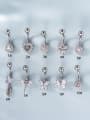 thumb Brass Cubic Zirconia Heart Cute  Belly Studs & Belly Bars 0
