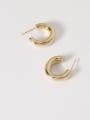 thumb Brass Smooth Geometric Minimalist Hoop Trend Korean Fashion Earring 3