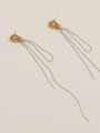 thumb Brass Tassel Vintage Threader Trend Korean Fashion Earring 3