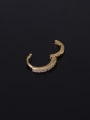 thumb Brass Cubic Zirconia Geometric Minimalist Single Earring 3