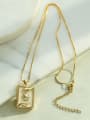 thumb Brass Shell Geometric Vintage Necklace 3