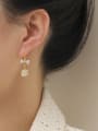 thumb Brass Cubic Zirconia Bowknot Trend Hook Earring 1