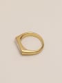 thumb Brass Shell Geometric Minimalist Band Fashion Ring 3