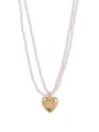 thumb Brass Glass beads Enamel Heart Bohemia Multi Strand Necklace 0