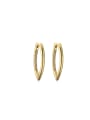 thumb Brass Cubic Zirconia Geometric Trend Hoop Earring 0