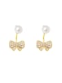 thumb Copper Cubic Zirconia Butterfly Dainty Drop Trend Korean Fashion Earring 2