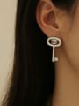thumb Brass Hollow Key Minimalist Single Earring(Single-Only One) 1