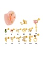 thumb Brass Cubic Zirconia Heart Bow-Knot Cute Single Earring 2