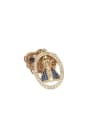 thumb Brass Cubic Zirconia Round Vintage Regligious Necklace 3