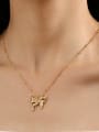 thumb Brass Cubic Zirconia Butterfly Vintage Necklace 1