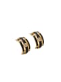 thumb Brass Cubic Zirconia Geometric Minimalist Stud Earring 0