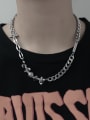 thumb Brass Geometric Vintage Hollow Chain Necklace 2