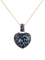 thumb Brass Rhinestone Heart Dainty   Pendant Necklace 1