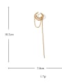 thumb Brass Tassel Vintage Simple geometric multi-layer line tassel ear bone clip  Single Earring 3