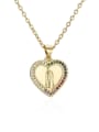 thumb Brass Cubic Zirconia Heart Trend Regligious Virgin mary Pendant Necklace 4