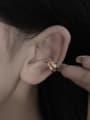thumb Brass Geometric Trend Clip Earring 1