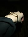 thumb Brass Leather Geometric Minimalist Bracelet 1