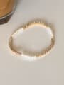 thumb Brass Imitation Pearl Geometric Minimalist Beaded Bracelet 2