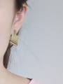 thumb Copper  Smooth Geometric Minimalist Stud Trend Korean Fashion Earring 1