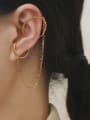 thumb Brass Geometric Minimalist Clip Trend Korean Fashion Earring 1
