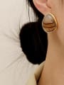 thumb Brass Resin Water Drop Minimalist Stud Trend Korean Fashion Earring 1