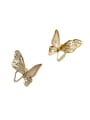 thumb Brass Shell Butterfly Cute Stud Trend Korean Fashion Earring 0