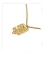 thumb Brass Lion Vintage round pendant Necklace 4