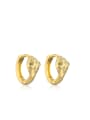 thumb Brass Cubic Zirconia Snake Vintage Huggie Earring 2