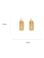 thumb Brass Cubic Zirconia Geometric Hip Hop Stud Earring 1