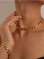 thumb Brass Geometric Vintage Hollow chain Choker Necklace 1