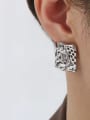 thumb Brass Hollow Geometric Minimalist Stud Earring 1