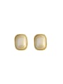 thumb Brass Shell Geometric Minimalist Stud Earring 0