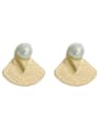 thumb Copper Imitation Pearl Geometric Minimalist Stud Trend Korean Fashion Earring 4