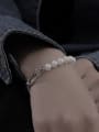 thumb Brass Freshwater Pearl Smiley Minimalist Bracelet 1