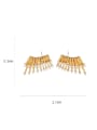 thumb Brass Cubic Zirconia Irregular Hip Hop Stud Earring 2