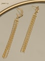 thumb Copper  Moon Star  Tassel Vintage Threader Trend Korean Fashion Earring 1