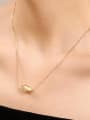 thumb Brass Imitation Pearl Irregular Minimalist Necklace 1