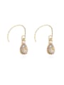 thumb Copper Opal Water Drop Dainty Hook Trend Korean Fashion Earring 0
